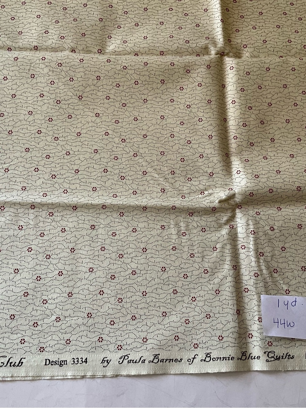 Quilting Sewing Material Marcus Fabric #3334 Moda Fabrics #44188 Tan Red Cotton - Picture 4 of 8